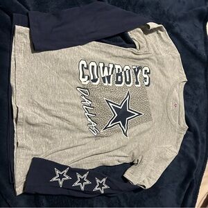 NFL Dallas Cowboys Kids Medium 10/12 Long Sleeve/Short Sleeve 3 Looks in One